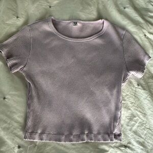 Uniqlo cropped rib t shirt